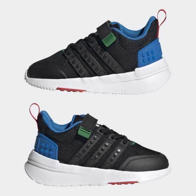 Negro Caliente Adidas X Lego Racer Tr21 Encaje Elástico Y Correa Superior Zapatos