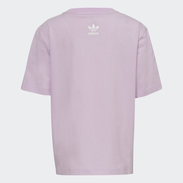 Camiseta Lila Con Logo Gráfico De Adidas