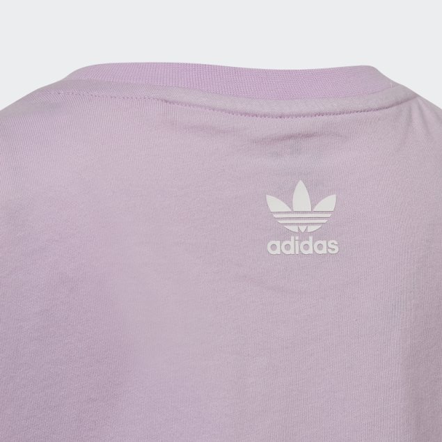 Camiseta Lila Con Logo Gráfico De Adidas
