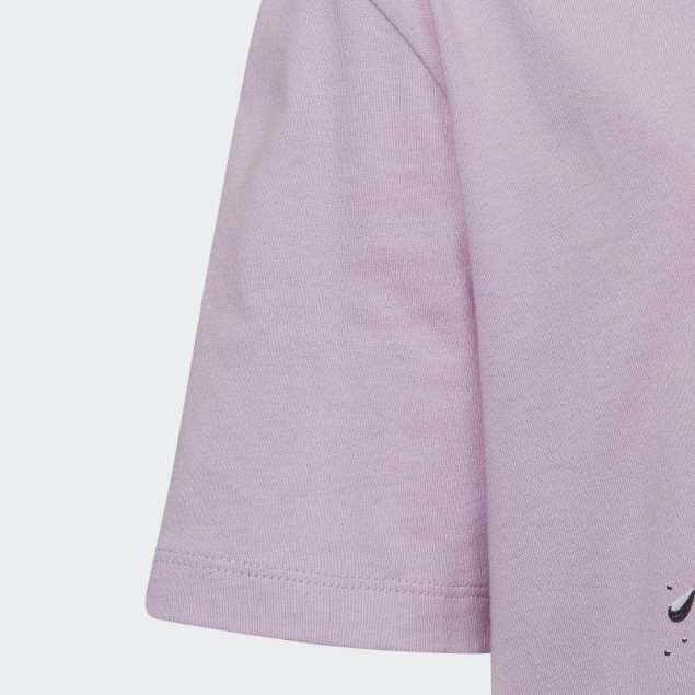 Camiseta Lila Con Logo Gráfico De Adidas