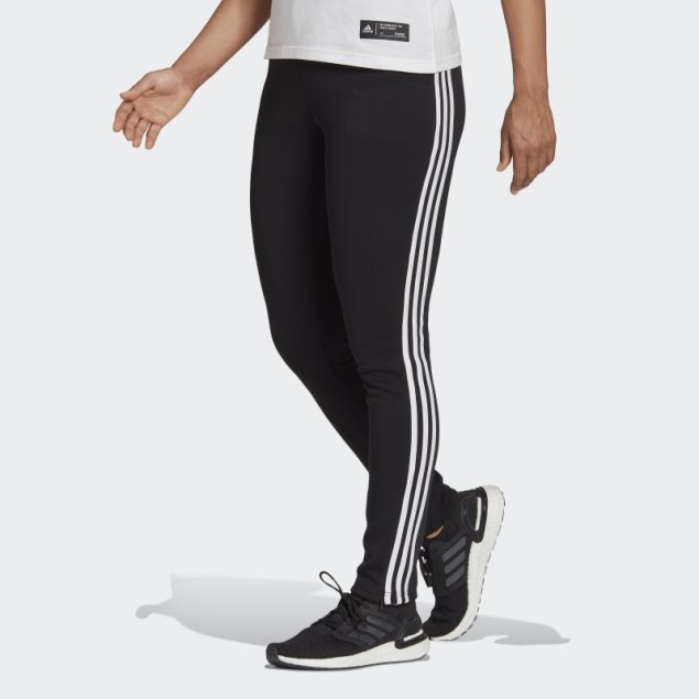 Adidas Pantalones Negros De 3 Rayas Con íconos Del Futuro