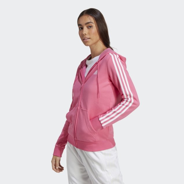 Sudadera Con Capucha Y Cremallera Completa Adidas Essentials Fleece 3 Rayas