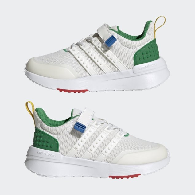 Adidas X Lego Racer Tr21 Elastic Lace And Top Strap Zapatos Moda Blanco