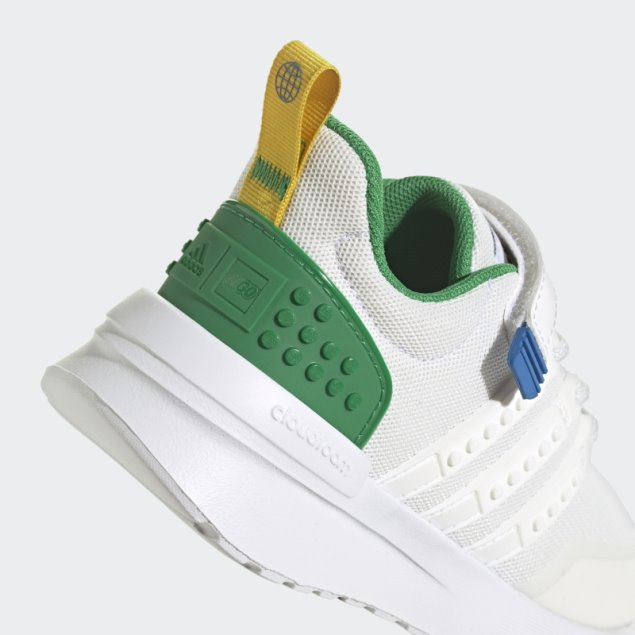 Adidas X Lego Racer Tr21 Elastic Lace And Top Strap Zapatos Moda Blanco