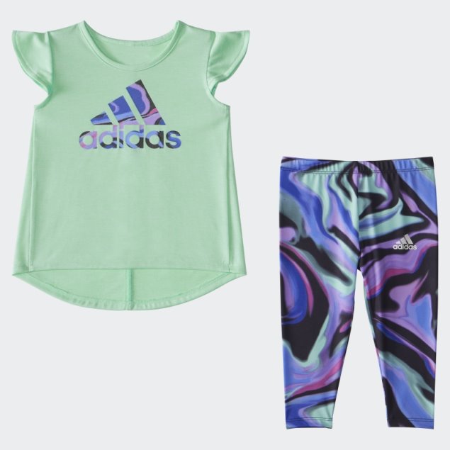 Conjunto Ajustado Verde Ig Mel Tee Aop Adidas