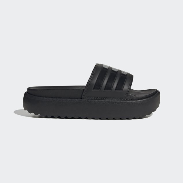 Chanclas Negras Con Plataforma Adilette Adidas