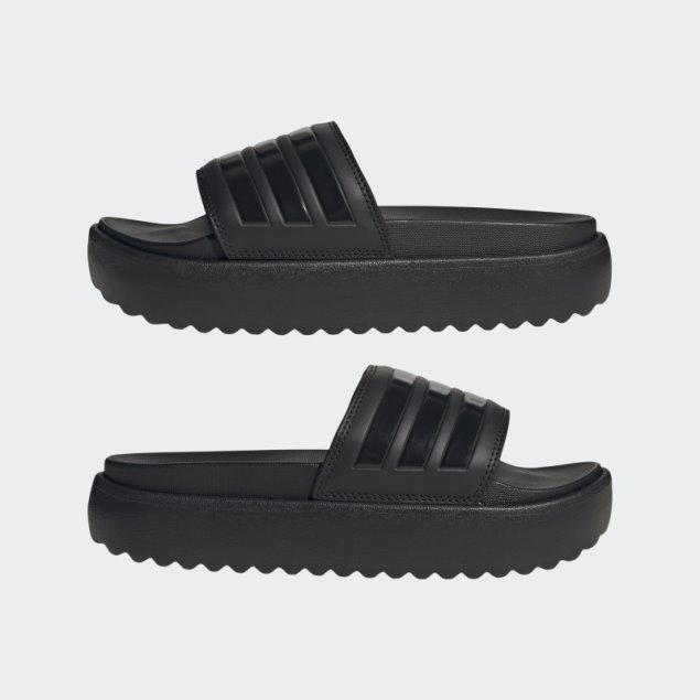 Chanclas Negras Con Plataforma Adilette Adidas