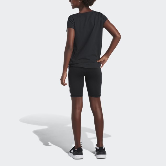 Pantalón Corto Ciclista 3 Bandas Negro Adidas