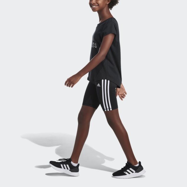 Pantalón Corto Ciclista 3 Bandas Negro Adidas