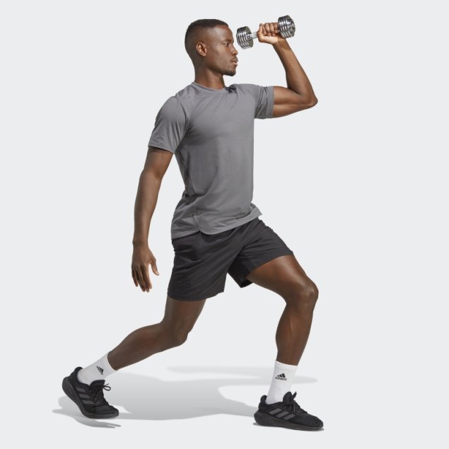 Adidas Gris Diseñada Para Camiseta De Entrenamiento