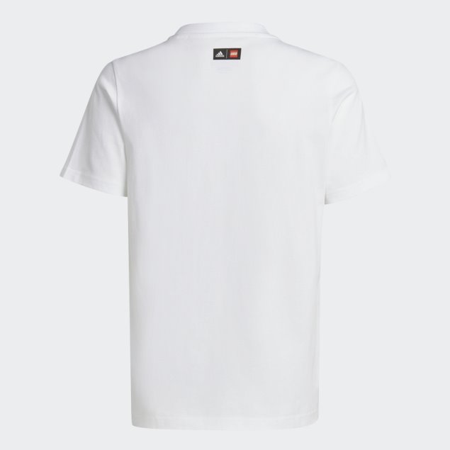 Camiseta Blanca Con Gráfico Adidas X Lego