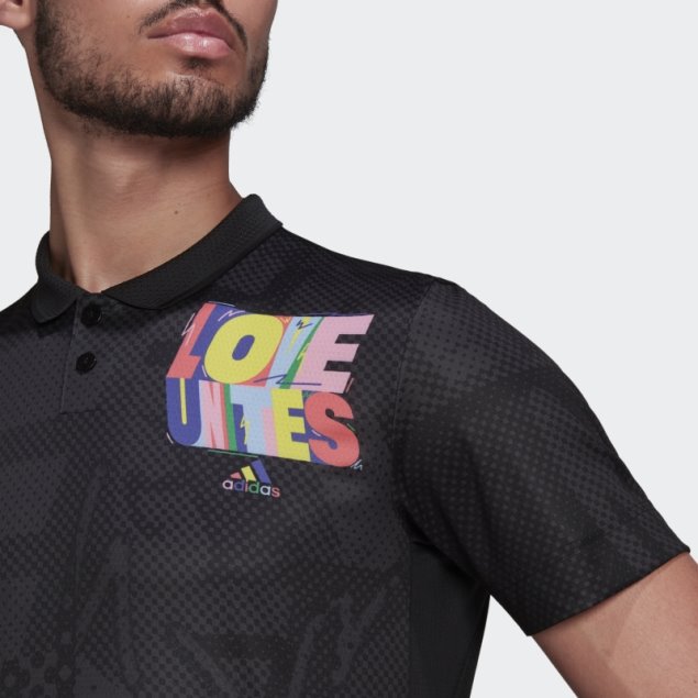 Polo Adidas Tennis Freelift Pride Pack Negro