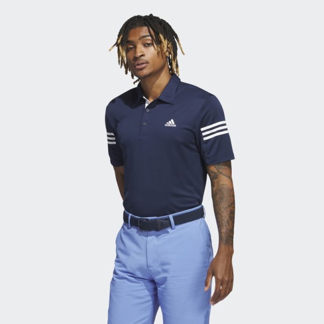 Polo 3 Rayas Adidas Azul Marino