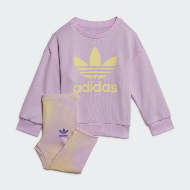 Conjunto Técnico Lila Con Logo Gráfico Adidas