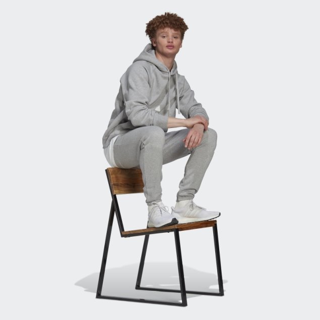 Adidas Sudadera Con Capucha Gris Medio