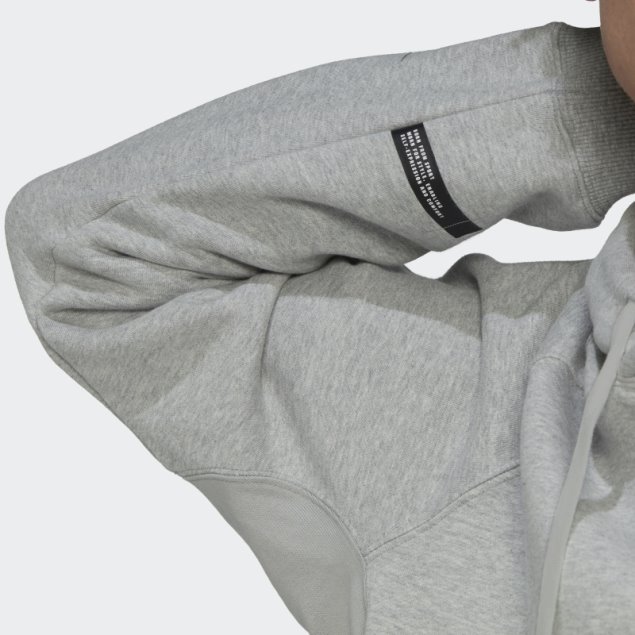 Adidas Sudadera Con Capucha Gris Medio