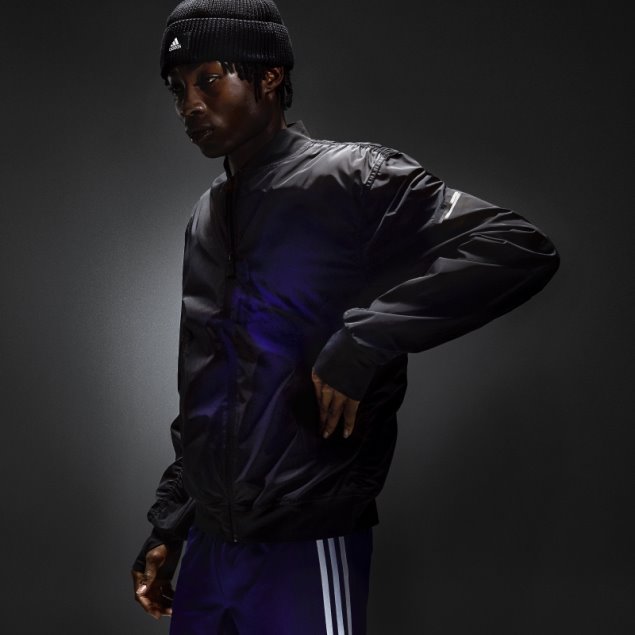 Negro Lo Mejor De Adidas Formación Bomber Chaqueta De Moda