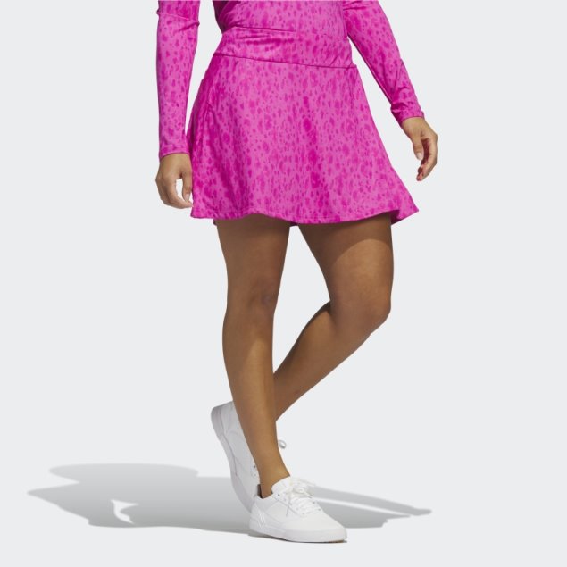 Falda Pantalón De Golf Fucsia De 16 Pulgadas Con Estampado De Adidas