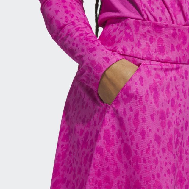 Falda Pantalón De Golf Fucsia De 16 Pulgadas Con Estampado De Adidas