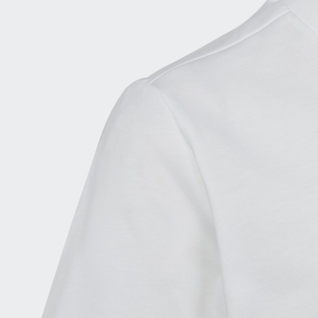 Camiseta Holgada De Algodón Con Logo Grande Adidas Essentials Blanco