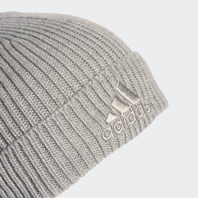 Gorro Adidas Logo Bicolor Gris Medio