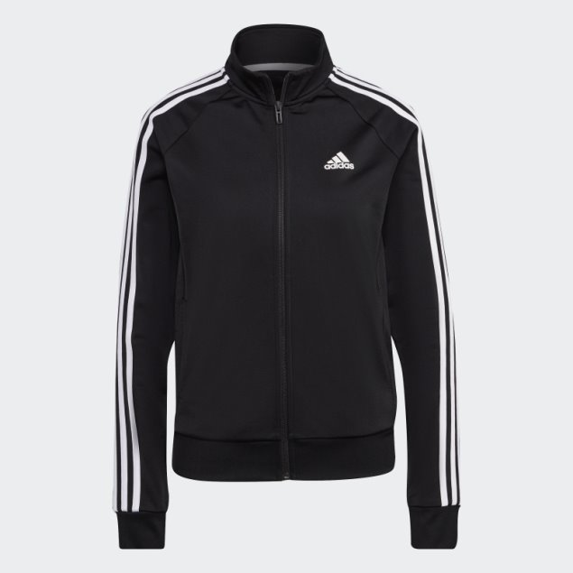 Adidas Chaqueta De Chándal De 3 Rayas En Negro Primegreen Essentials Warm-up