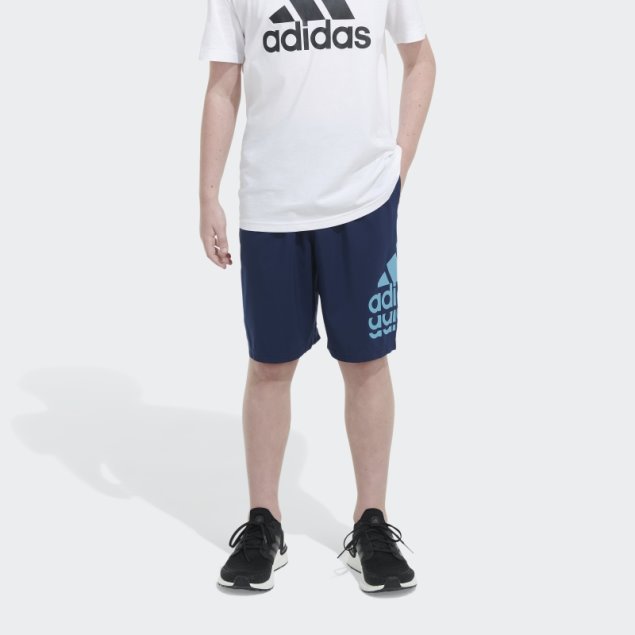 Shorts Deportivos Con Logo Tejido Essentials Azul Marino Adidas