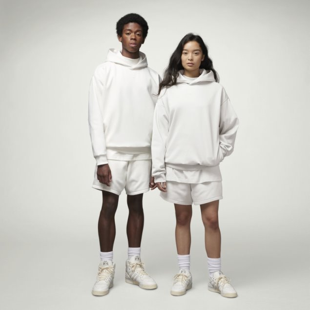 Adidas Basketball Sudadera Con Capucha Fashion Blanco