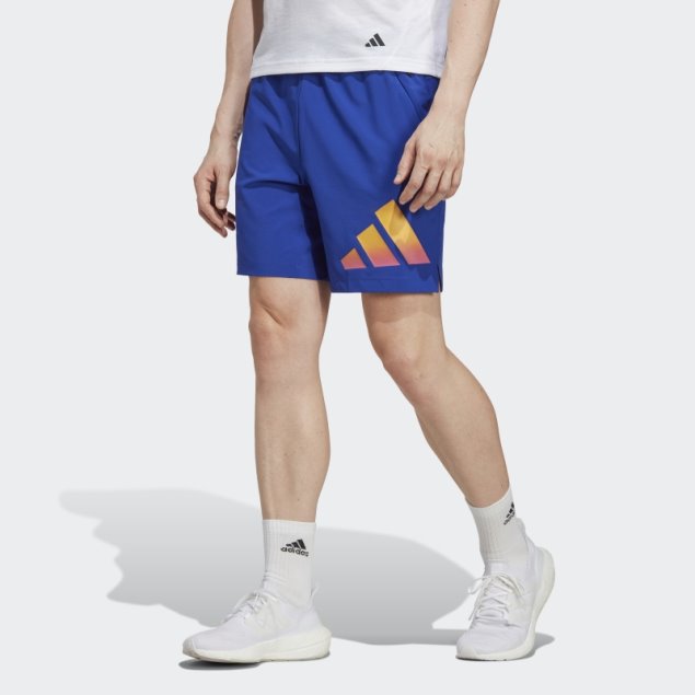Shorts De Entrenamiento Azules Con 3 Rayas Train Icons De Adidas