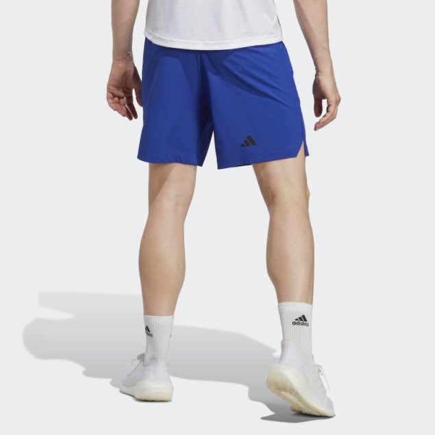 Shorts De Entrenamiento Azules Con 3 Rayas Train Icons De Adidas