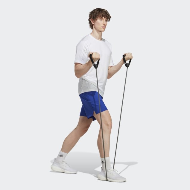 Shorts De Entrenamiento Azules Con 3 Rayas Train Icons De Adidas