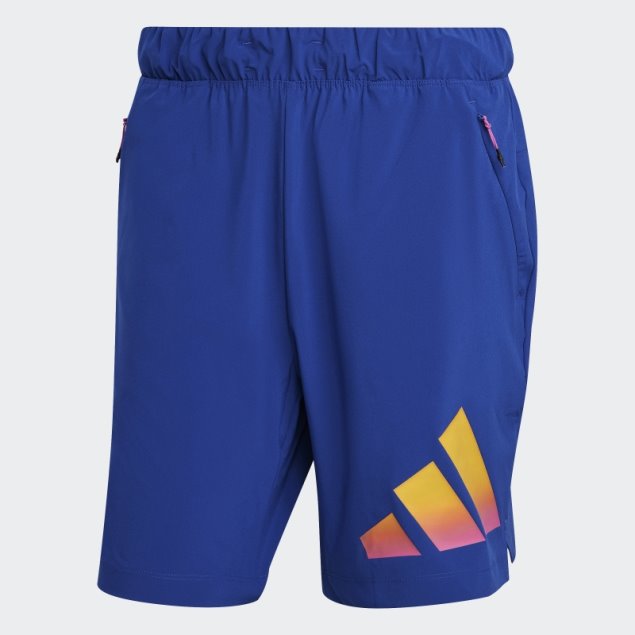 Shorts De Entrenamiento Azules Con 3 Rayas Train Icons De Adidas