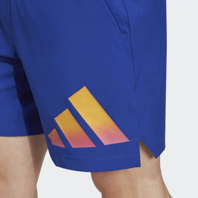 Shorts De Entrenamiento Azules Con 3 Rayas Train Icons De Adidas