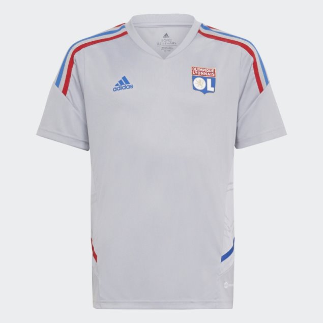 Camiseta De Entrenamiento Olympique Lyonnais Condivo 22 Plata Adidas Caliente