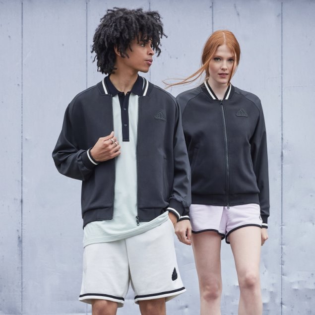 Adidas Chaqueta Bomber Estampada Negra (género Neutral)