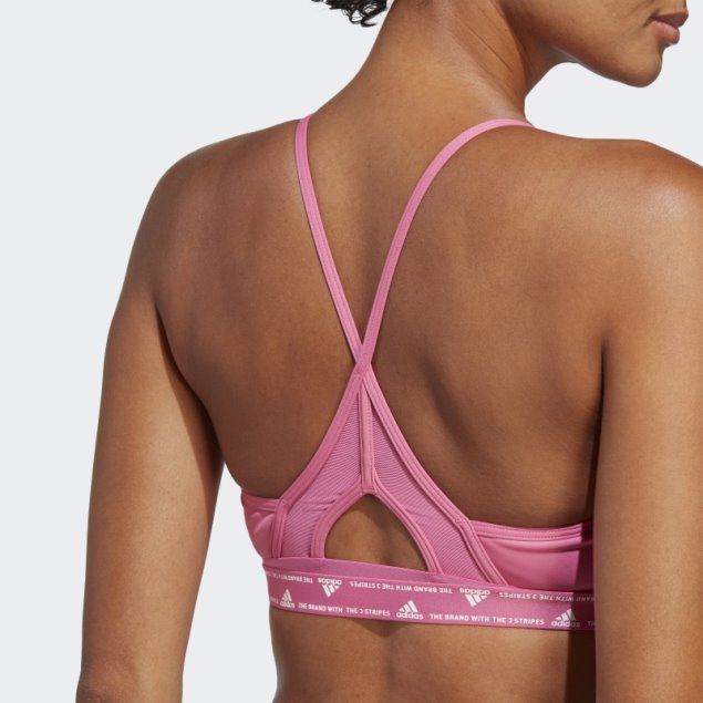 Sujetador Adidas Aeroreact Training Light-support Fucsia