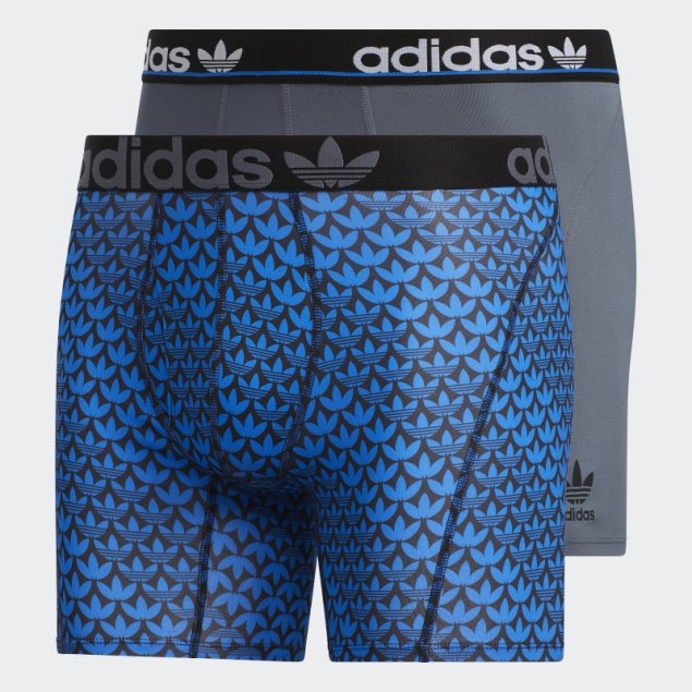 Calzoncillos Boxer Adidas Trefoil 2 Pares Pájaro Azul