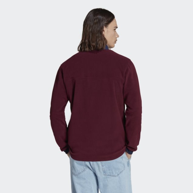 Chamarra Polar Granate Adidas Wander Hour Quarter-snap