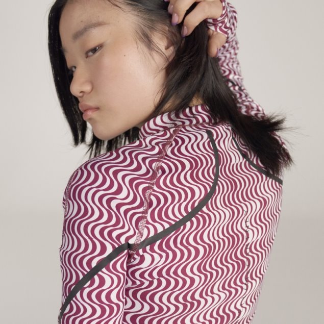 Blanco Adidas By Stella Mccartney Truepurpose Estampado De Manga Larga Caliente