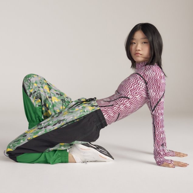 Blanco Adidas By Stella Mccartney Truepurpose Estampado De Manga Larga Caliente