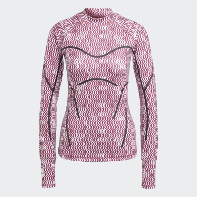 Blanco Adidas By Stella Mccartney Truepurpose Estampado De Manga Larga Caliente