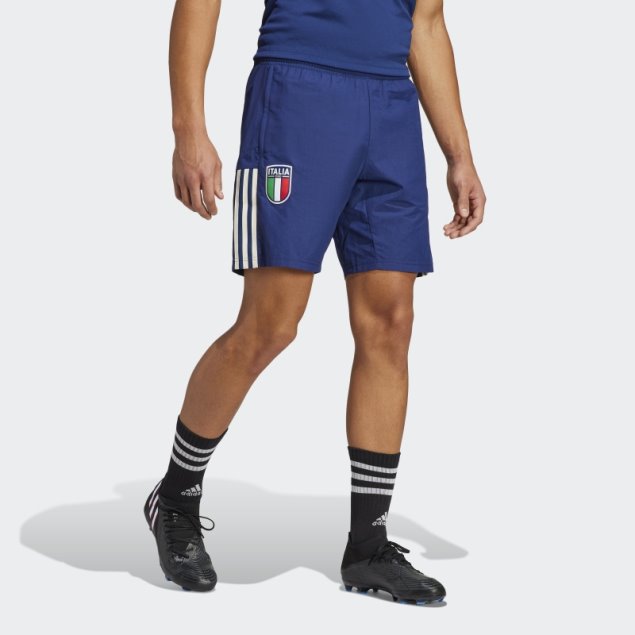 Pantalones Cortos Adidas Italy Tiro 23 Downtime Azul Oscuro