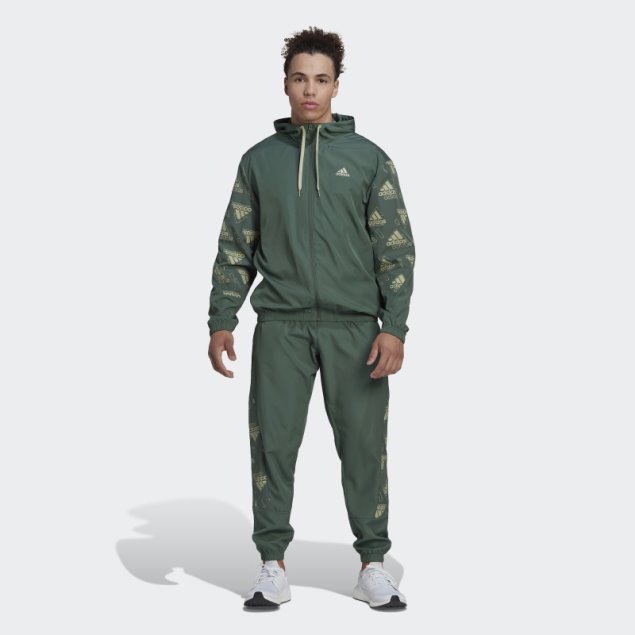 Chándal Tejido Con Estampado Integral Verde óxido Adidas