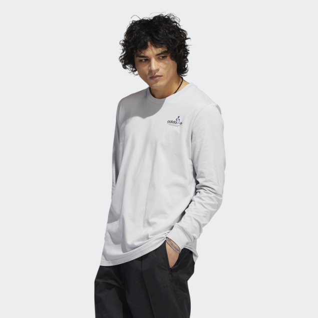 Camiseta Mettz The Steps Manga Larga Adidas Gris