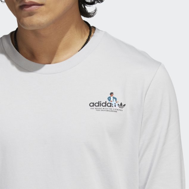 Camiseta Mettz The Steps Manga Larga Adidas Gris