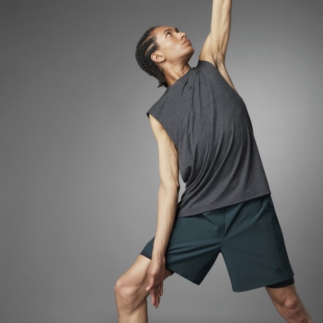 Camiseta Sin Mangas Adidas Balance Yoga Negra