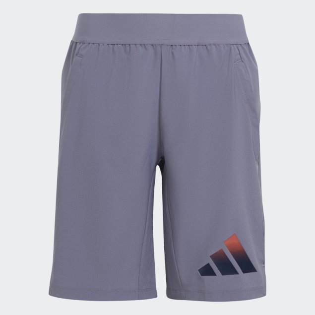 Pantalones Cortos Adidas Train Icons Aeroready Logo Woven Plateado Violeta