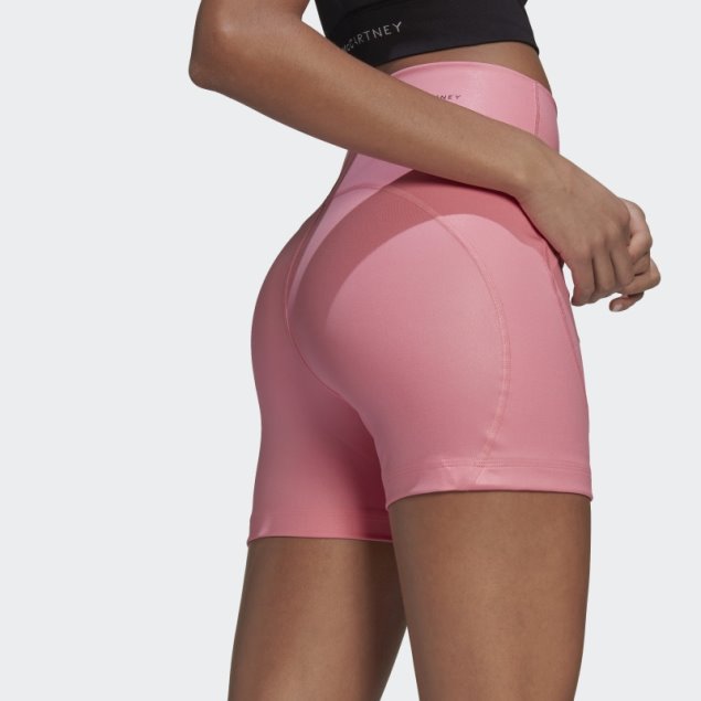 Adidas By Stella Mccartney Truestrength Yoga Mallas Cortas Rosa Fuerte