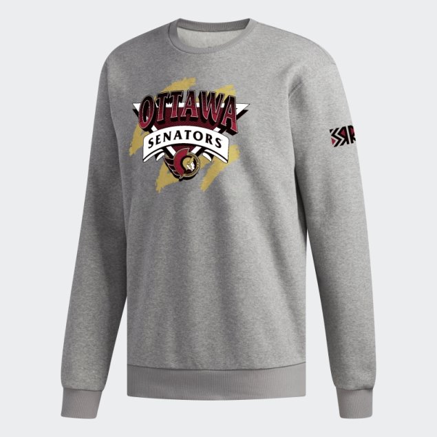 Sudadera Con Capucha Vintage De Los Senadores Adidas Gris Medio