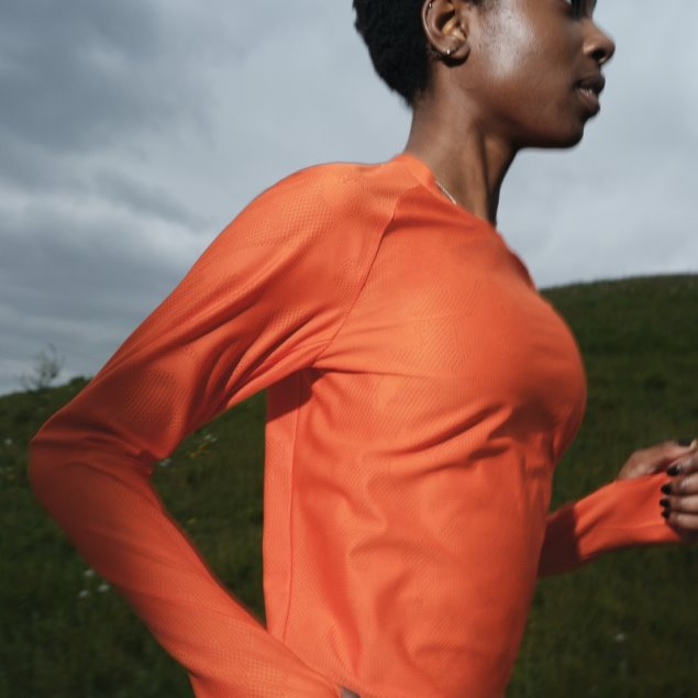 Camiseta De Manga Larga Running Made To Be Remade Naranja Adidas
